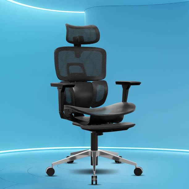 The Sleep Company Ultron SmartGRID Premium Ergonomic High-Back & Revolving Chair for Office & Home Nylon Office Executive Chair