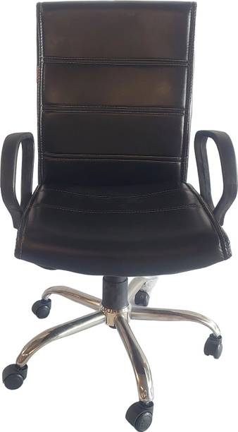 Denish Kaizma Leatherette Office Adjustable Arm Chair