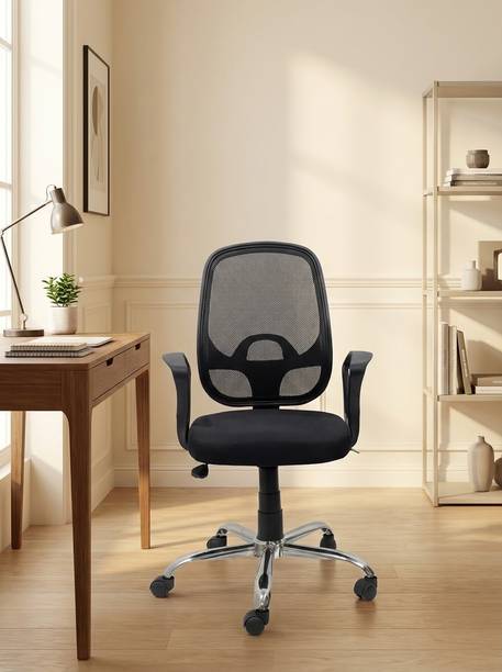 My Cubicles Mesh Office Chair with Wheels, Long Arm Rest & Smooth 360 Degree Swivel Mesh Office Arm Chair