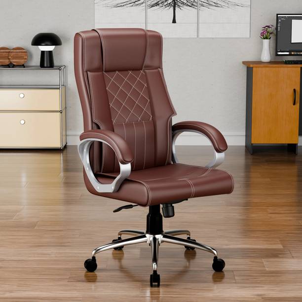 Da URBAN Quantum Black Revolving High Back | Ergonomic | Home & Office | Leatherette Office Executive Chair
