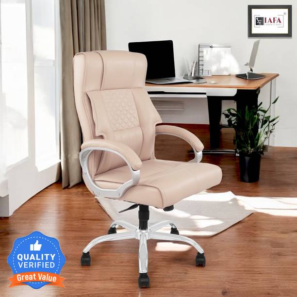 IAFA IMPERIUM High Back Ergonomic Boss Chair With Revolving Wheel | 2 Year Warranty | Leatherette Office Executive Chair