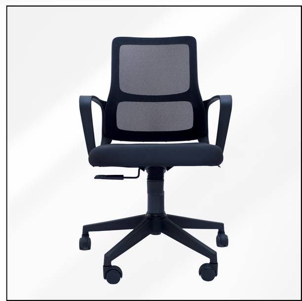Newturn Elanzo Mid Back Ergonomic Work from home/Office/Chair with 2 yrs parts Wrty Mesh Office Adjustable Arm Chair