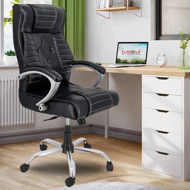 CLASSELA premium leatherette ergonomic Boss revolving office chair with 2 years Warranty Leatherette Office Executive Chair