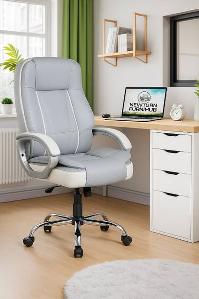 Newturn Creta Premium High back Leather office Leather Office Adjustable Arm Chair