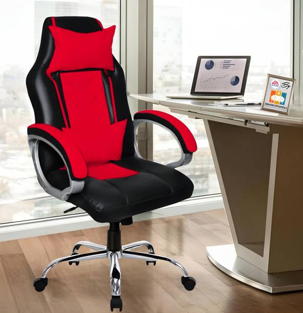 AASHRA ENTERPRISES E.A Gaming series E_90 High Back Chair Made With 1st Grade High Density Foam Leatherette Office Arm Chair