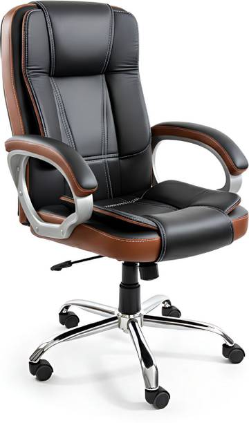 ACTIVA Venture Ergonomic Office Chair| Swivel Chair with Adjustable Height Leatherette Office Adjustable Arm Chair