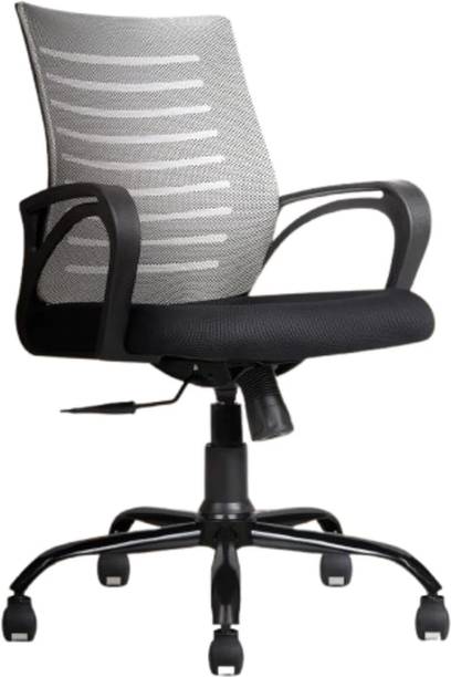 koorsi and co Aaram Mid Back Mesh Chair, Tilt & Height Adjustable, 6M Warranty Nylon Office Executive Chair