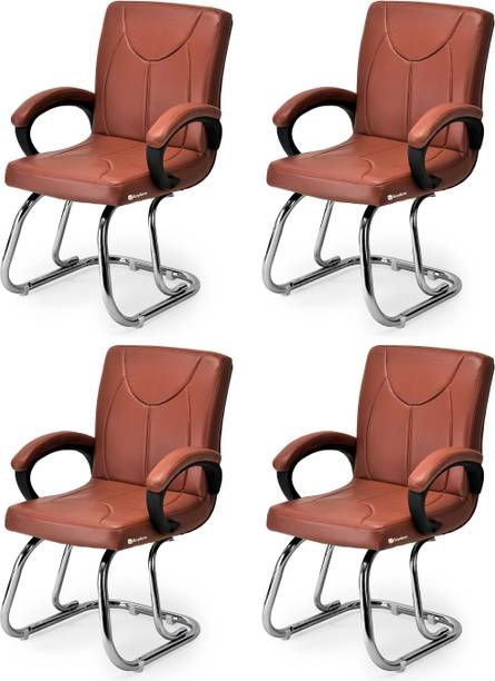 APPLE FURNITURE Luxury visitor Chair Visitor Study Desk Chair Leatherette Office Arm Chair
