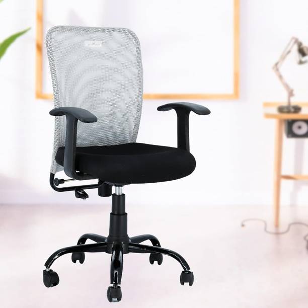 Newturn Sigma S1 Ergonomic Mesh Executive office metal stand with 2 Year warranty Synthetic Fiber Office Adjustable Arm Chair