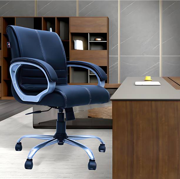 RUDRAKSH Zenith Mid Back Leather Office Executive Chair