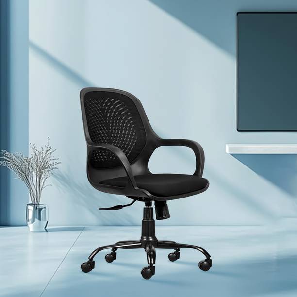 Rose Designer Chairs ROSE® Zaria Mesh Mid-Back Ergonomic Office Chair | Study Chair | Revolving Chair Mesh Office Arm Chair