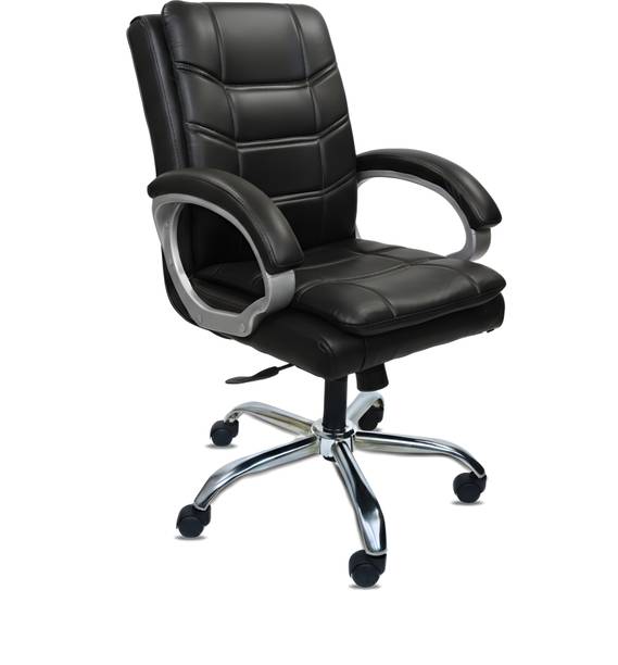 RW REST WELL Star Executive Revolving Office Chair|Computer Desk Chair with Cushioned Seat| Leatherette Office Executive Chair