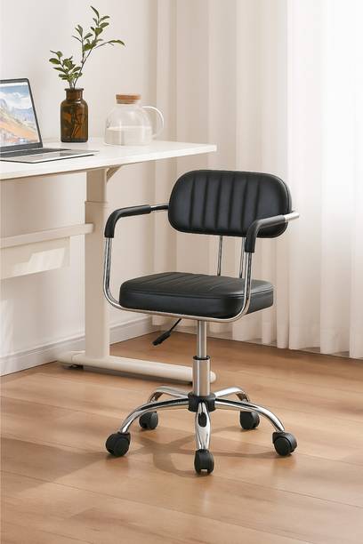 Newturn Swift Study & Work from Home Office Chair with 1 Yrs Parts Repl. Wrty Leatherette Office Arm Chair