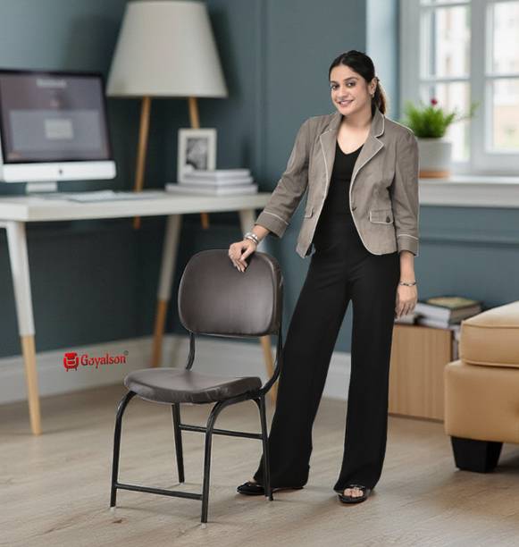GOYALSON Ergonomic Design Leatherette Office Visitor Chair