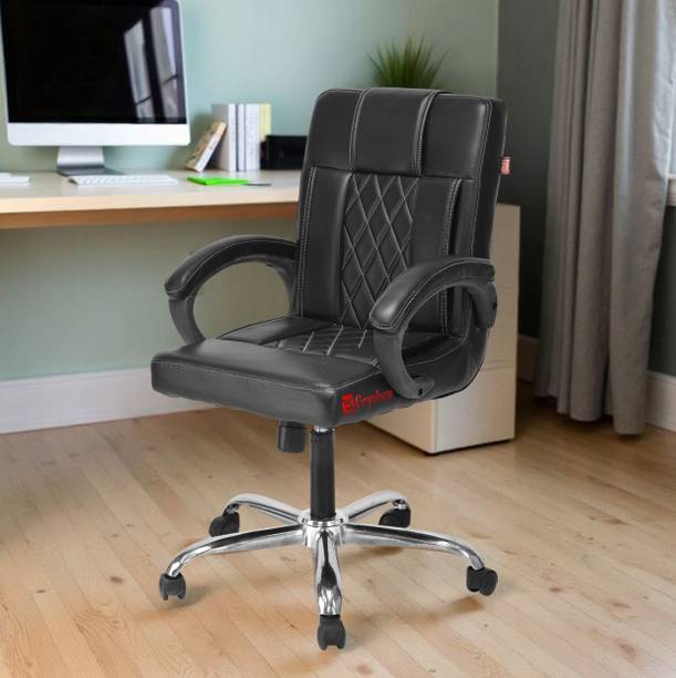 RATISON Ergonomic Office Home study reception school library with arms Revolving Chair Leatherette Office Executive Chair
