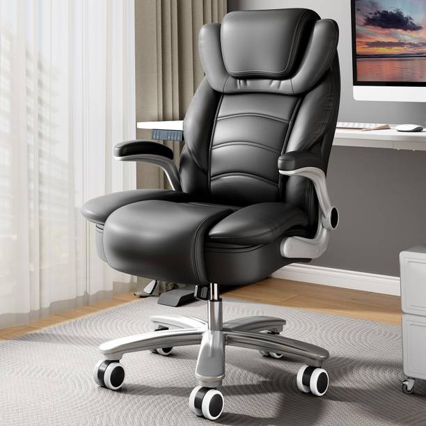 TECHSEAT ® 2 Years of Warranty | High Back | Ergonomic | Home & Office Leatherette Office Adjustable Arm Chair