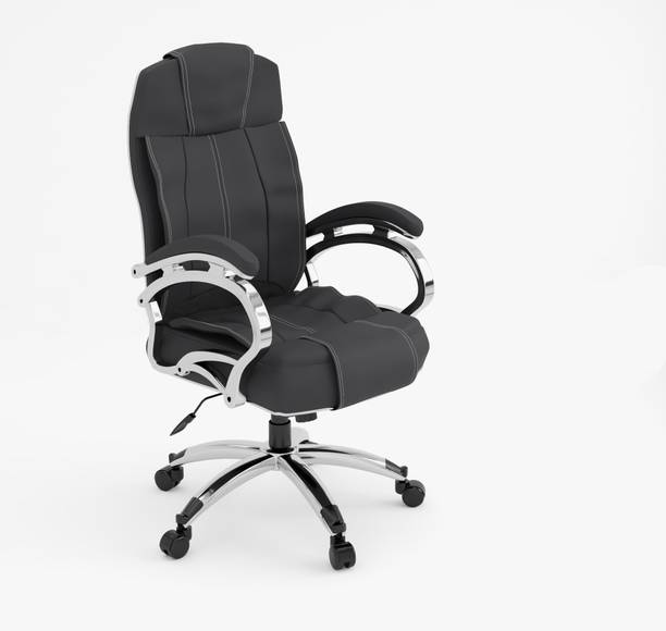 GARGHANDICRAFTS Ergonomic Mid-Back Chair with Cushioned Seat/Adjustable Seating Office Chair Nylon Office Arm Chair