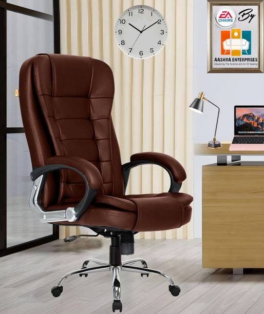 AASHRA ENTERPRISES E.A NIOR B-57 High Back Boss Chair Made With 1st Grade High Density Foam Quality Leatherette Office Conference Chair
