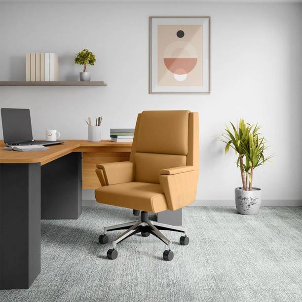 Godrej Interio Emerald Mid Back Leather Office Executive Chair