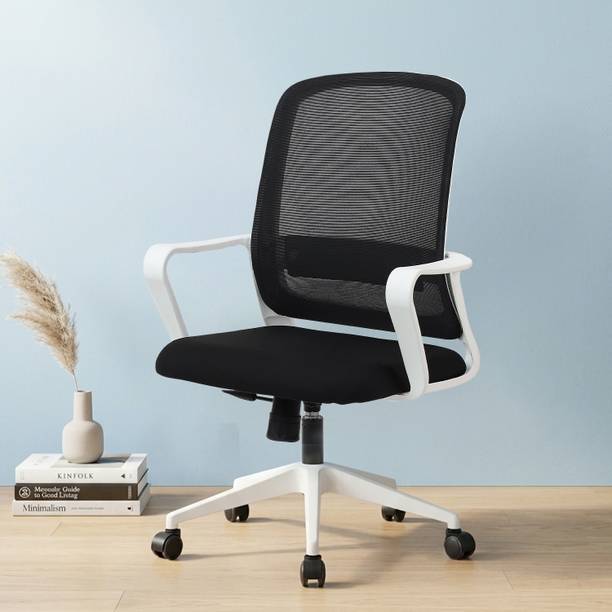 IAFA Rico Mid Back Ergonomic Office Chair with Nylon Base Mesh Office Adjustable Arm Chair