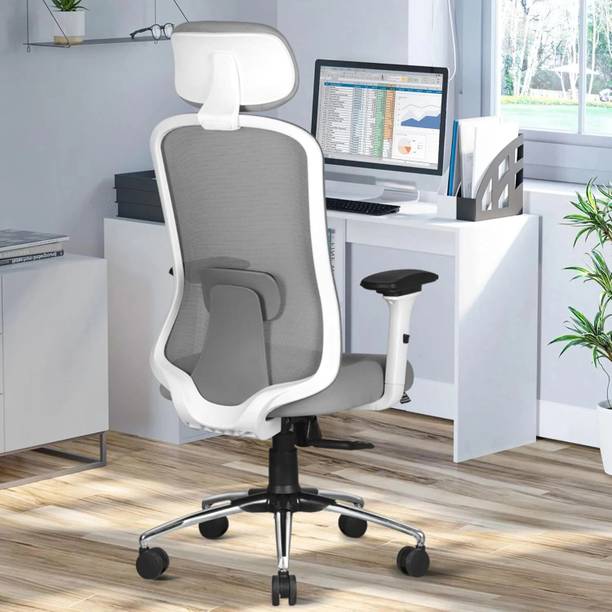ASTRIDE Erizo Ergonomic Office Chair|Multilock|4D Arm|Adjustable Head &Lumbar|Metal Base Mesh Office Executive Chair