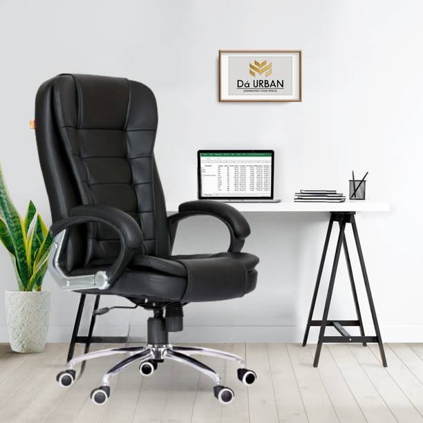 Da URBAN Bempton Black Revolving High Back | Ergonomic | Home & Office Leatherette Office Executive Chair
