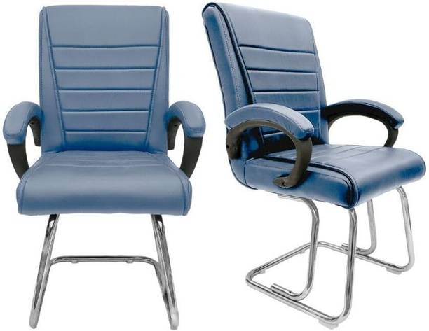 RW REST WELL Regal Comfortable Arm Chair| Ergonomic Relax Chair for Home,study,Reception Leatherette Office Visitor Chair