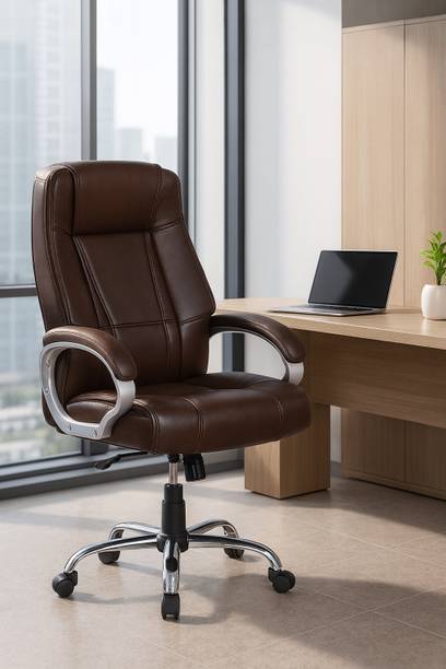 Newturn Creta Premium High back Leather office Leather Office Adjustable Arm Chair