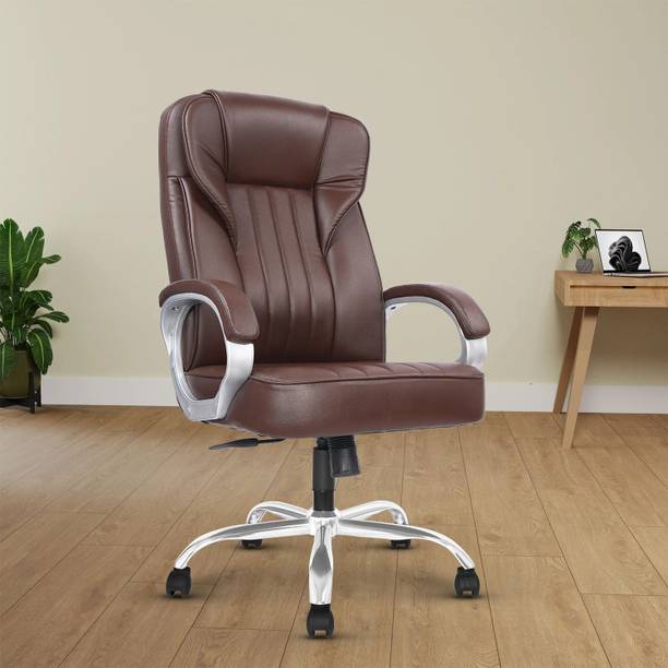 Vergo Supreme High Back Ergonomic Boss Chair, Cushion Comfort, Revolving, Metal Base Leatherette Office Executive Chair