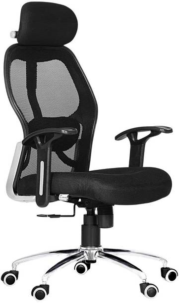 DEEPAKWOOD Cotton Blend Office Adjustable Arm Chair