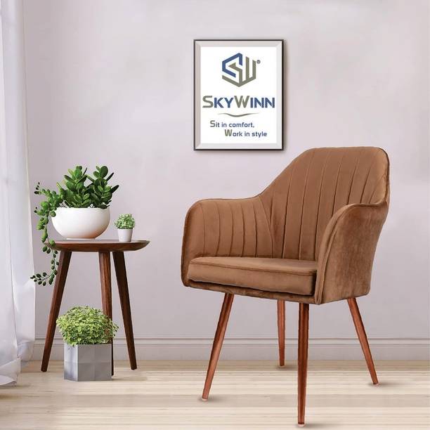 SKYWINN LEO Velvet frabic Fabric Study Arm Chair