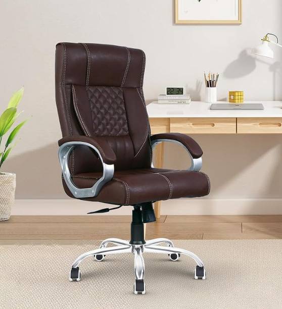 RUDRAKSH Gemini High Back Leather Chair Leather Office Executive Chair