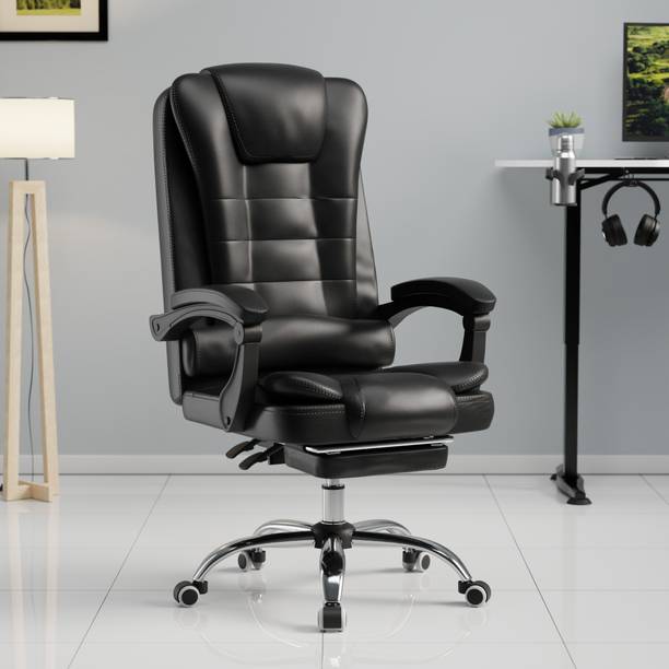 GREEN SOUL Urbane Chair with Leg Rest Leatherette Office Adjustable Arm Chair