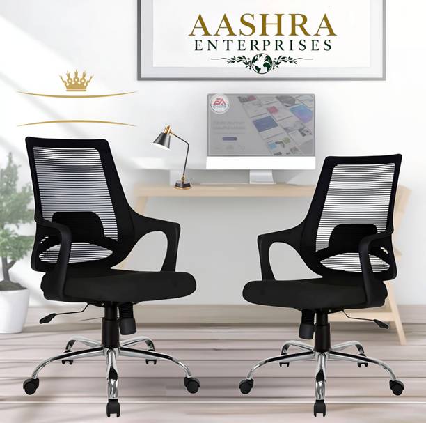 AASHRA ENTERPRISES E.A MONO Mid Back Comfortable MESH/Fabric Office Executive Chair Fabric Study Arm Chair