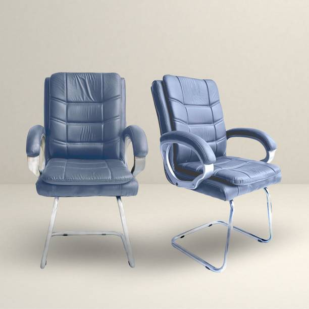 ACTIVA Star Executive Visitor Chair For Study,Home,Reception|Cushioned Seat Back Leatherette Office Visitor Chair