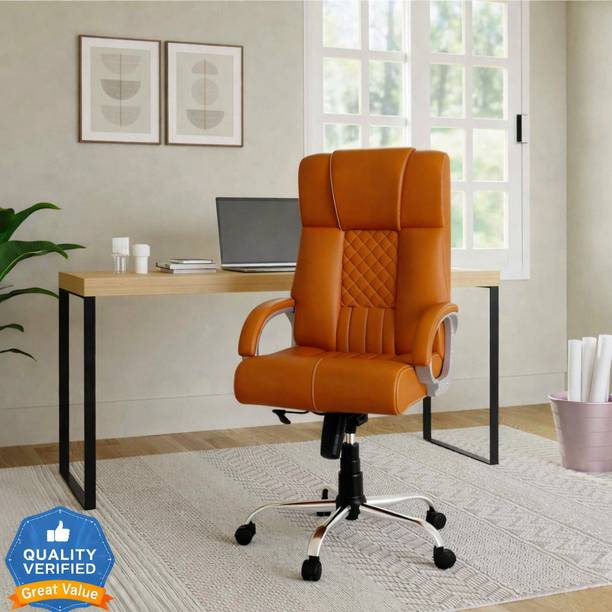 RM HOME Lauren Tan Leatherette Office Executive Chair