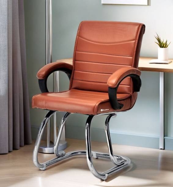 NEW GOYAL FURNITURE Director Principal Manager Heavy Duty Metal Frame| Office Visitor/Study Chair Leather Office Visitor Chair