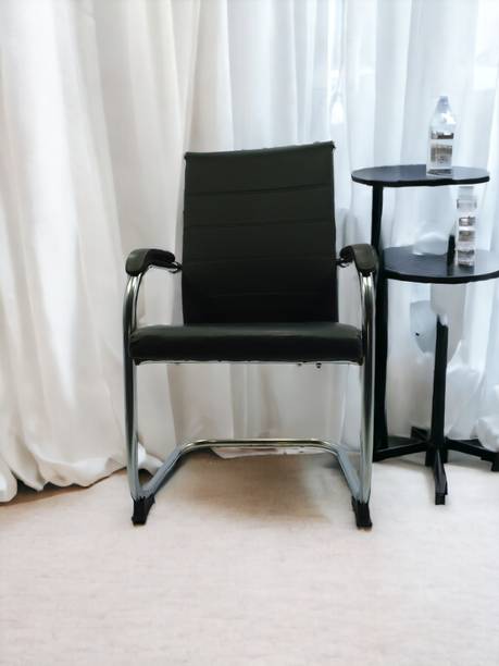 adhunika Leather Office Visitor Chair Leatherette Office Arm Chair
