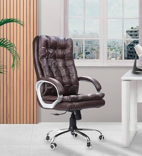 Newturn ErgoVerve Premium Leatherette High Back Ergonomic Chair With 2 years warranty Leather Office Executive Chair