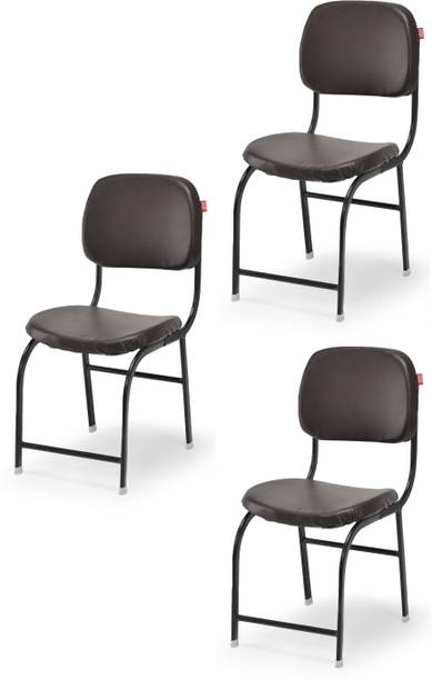 TARUN GRAMUDYOG Visitor Student Study Chair Home Resturants Steel Dining Chair Leatherette Office Visitor Chair