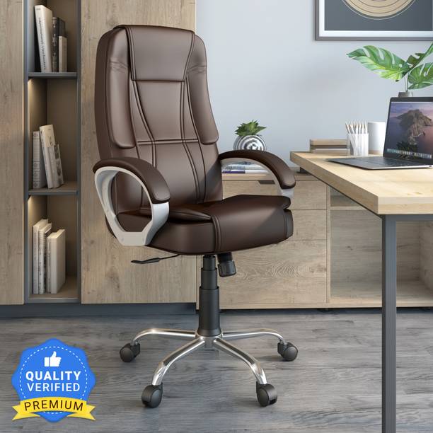 Nilkamal Kyoto Leatherette Office Adjustable Arm Chair