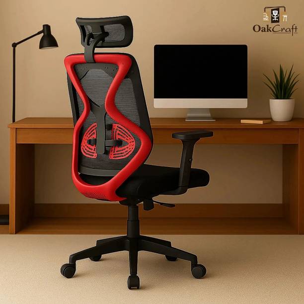 ओकक्राफ्ट Hurricane High Back Ergonomic Chair मैश ऑफिस एडजस्टबल आर्म चेयर