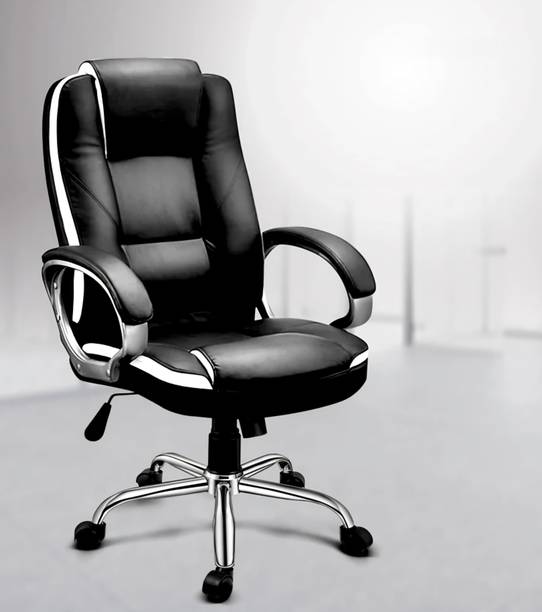 Flipkart Perfect Homes Prime Back Ergonomic Office Heavy Duty Black Leatherette Office Conference Chair