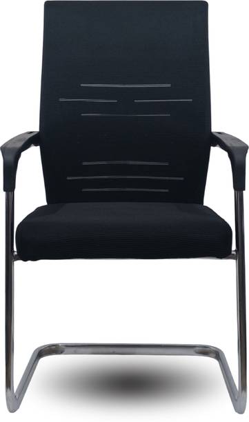 My Cubicles Office Chair with Curved Backrest & Padded Armrest for Office & Study Mesh Office Adjustable Arm Chair