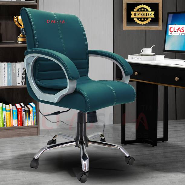 CLASSELA Maxson Mid back premium leatherette Boss revolving chair with 2 years Warranty Leatherette Office Adjustable Arm Chair