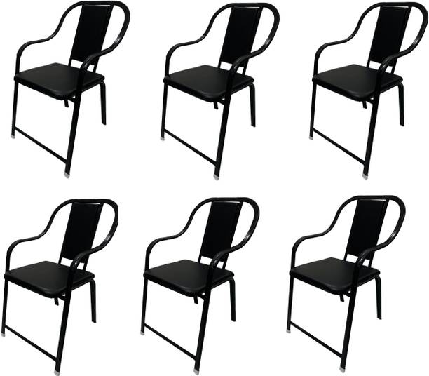 TARUN GRAMUDYOG cast iron visitor Chair without wheel for Home Office study reception Leatherette Office Arm Chair