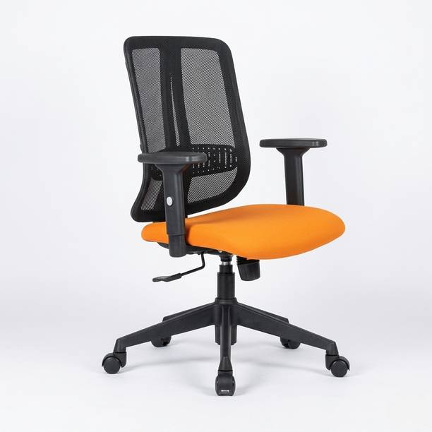 MOSystems Study Chair with Mesh Back and Cushion Seat for Students Mesh Office Adjustable Arm Chair