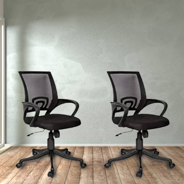 KVS INDIA High Back Office Chair Ergonomic Chair, Study Chair, Adjustable Height Nylon Office Adjustable Arm Chair