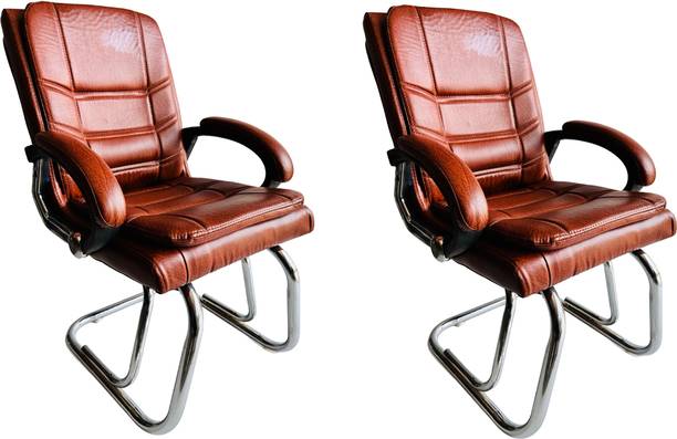 GOYALSON Ergonomic Home & Office Study Reception DIRECTOR PRINCIPAL CHAIR WITH ARMS Leatherette Office Visitor Chair