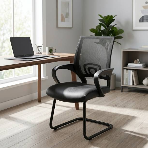OUTAREA Comfortable Mesh Office Chair with Lumbar Support and Swivel Wheels Mesh Office Adjustable Arm Chair